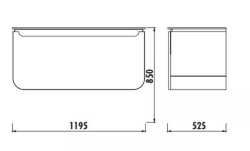 купить Шкаф под умывальник Creavit Pion PN0120.01.BDM в Кишинёве 