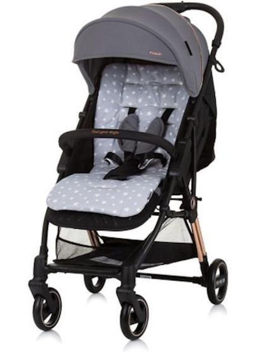 cumpără Accesorii pentru cărucior Chipolino VVPAD02403GREY Матрасик в коляску grey/grey stars în Chișinău 