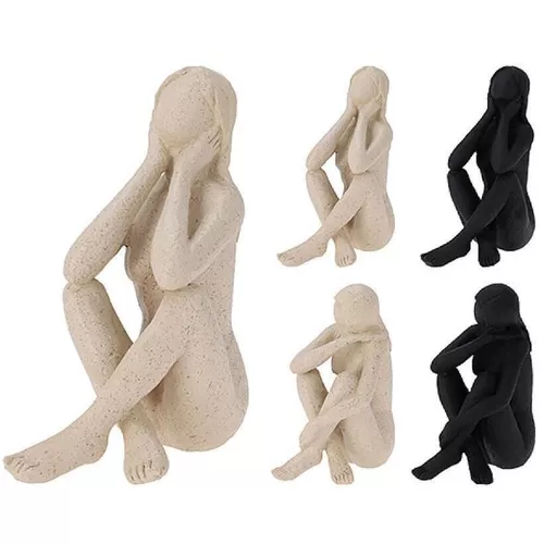 cumpără Decor H&S 55251 Statueta Visatoarea 8.2x13.5x18.3cm, ceramica (în asort.) în Chișinău 