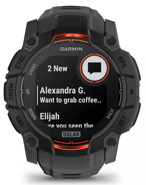 купить Смарт часы Garmin Instinct 3, 50 mm, Solar, Black with Charcoal Band (010-02935-00) в Кишинёве 