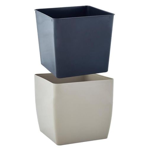 cumpără Ghiveci pentru flori Aleana 115085 Cvadro 27x27x26 cm, cacao în Chișinău 