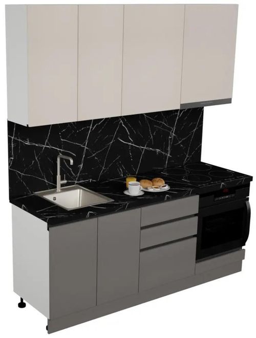 купить Мебель для кухни ArtFlame GOLA Cream/Stone Grey (2 m.l.) в Кишинёве 