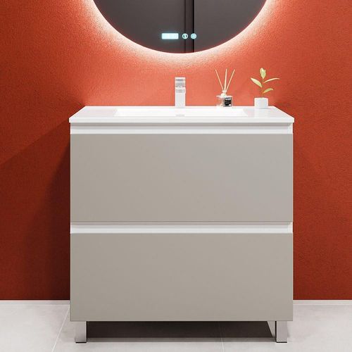 cumpără Dulap pentru lavoar Bayro Wings под столешницу/умывальник Allegro 1000 light grey, напольный în Chișinău 