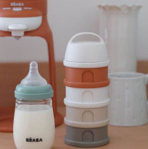 cumpără Container alimentare Beaba B911728 Recipient lapte praf 4 compartimente Cotton/Terracotta în Chișinău 