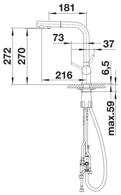 купить Смеситель кухонный Blanco Fontas-S II (525204) в Кишинёве 