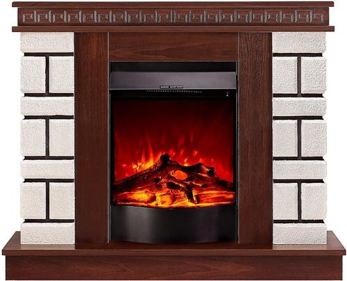 cumpără Șemineu electric ArtFlame Nazarii mini & Corsica, 874x1080x245 mm, Nuc închis/Alb în Chișinău 