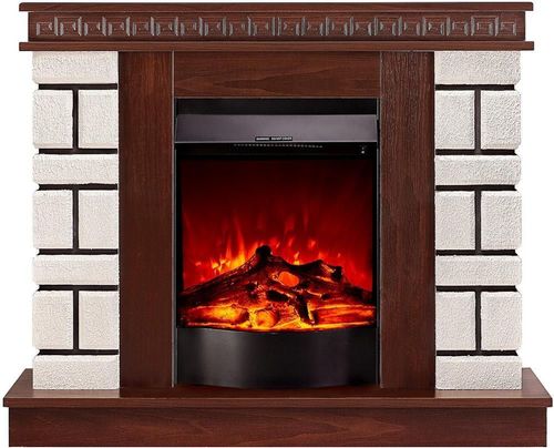 cumpără Șemineu electric ArtFlame Nazarii mini & Corsica, 874x1080x245 mm, Nuc închis/Alb în Chișinău 