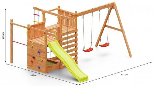 купить Детская площадка Fungoo CLIMBING STAR-3 teak painted в Кишинёве 