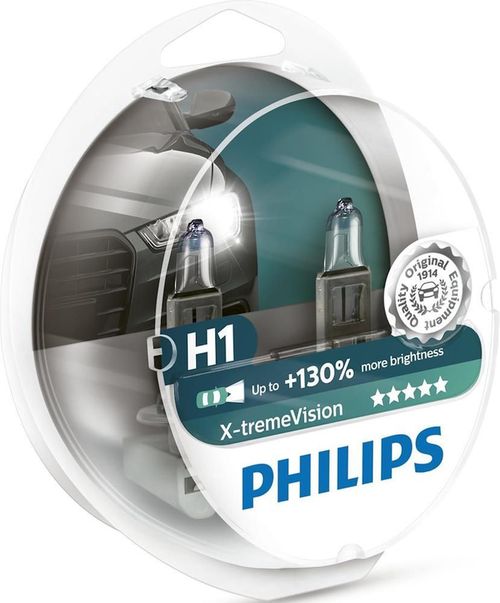 cumpără Lampă auto Philips X-treme Vision H1 12V 55W+ %130 (SET) 12258XV+S2 în Chișinău 