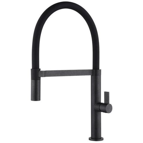 купить Смеситель кухонный Helika-AquaSanita 7043-601B MAGNUS Black metallic+black silicone hose в Кишинёве 