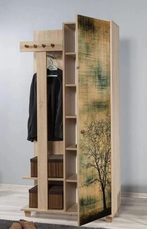 cumpără Mobilă pentru antreu Trendy Garmanto 90-729, Stejar Sonoma, 90x192x36cm (GTR005933) în Chișinău 