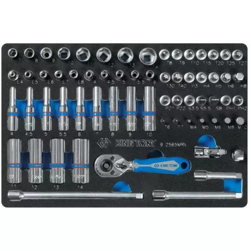 купить Набор ручных инструментов King Tony 9-2565MRV набор 1/4" головок 6 гран., вставок бит и принадл., 65 пр. (FOAM) в Кишинёве 