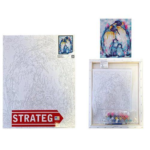 cumpără Tablou pe numere Strateg 57268 Familie de pinguini 40x50cm în Chișinău 