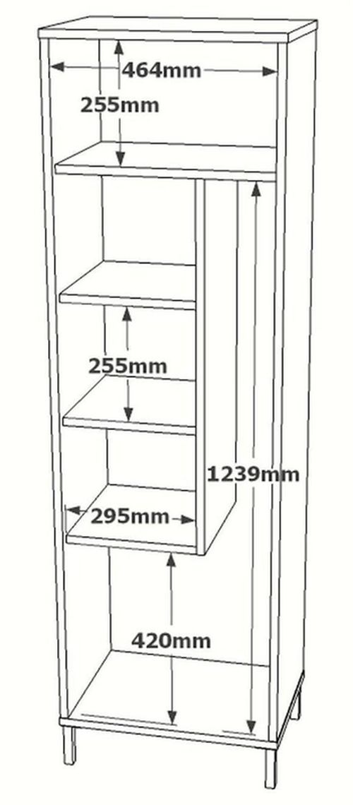 купить Шкаф-пенал Trendy DY1-WK 50x165x35cm, multifunctionala (GTR006714) в Кишинёве 