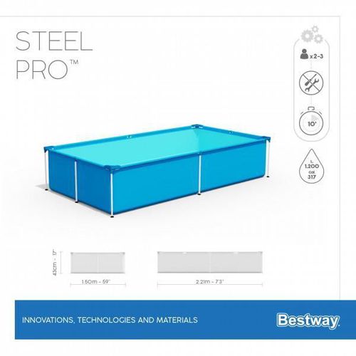 cumpără Piscină cu cadru Bestway 56401BW Steel Pro 221x150x43cm în Chișinău 