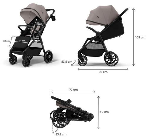 cumpără Сărucior pentru copii KinderKraft Grande 2 Sand Beige (KSGRAN02BEG0000) în Chișinău 