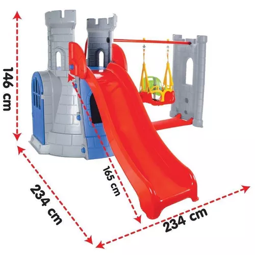 купить Детская площадка Pilsan 07961 Complex de joc Castel cu tobogan și leagăn (disponibil în 2 culori) в Кишинёве 