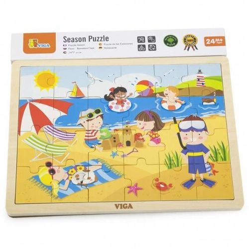 купить Пазл Viga 51270 Puzzle din lemn Vară, 24 elem в Кишинёве 