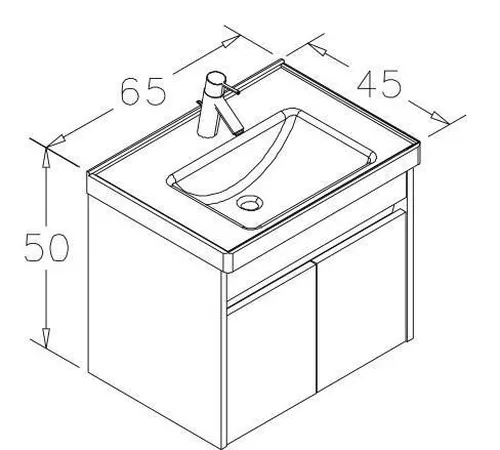 cumpără Dulap pentru lavoar Orka Aydos 65 Retro Silver (18065) în Chișinău 