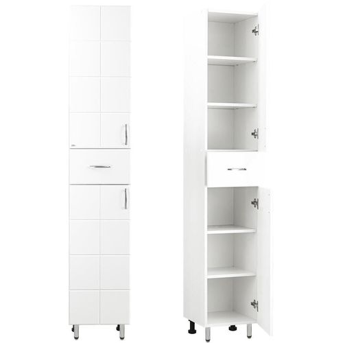 купить Шкаф-пенал Mashtab 5626 Domino (cu sertar) 350x350x1900 Alb в Кишинёве 