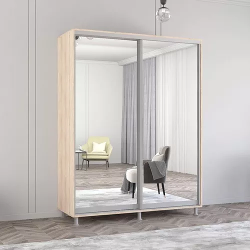 cumpără Dulap Mobildor-Lux Aron-P uși glisante din oglinzi (160x60x230H cm) Sonoma în Chișinău 