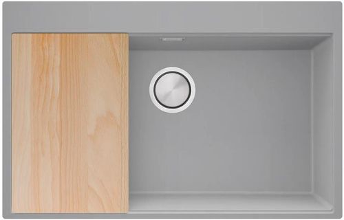 купить Мойка кухонная Primagran Oslo 80 Top Grey + accesorii 530x780 MOMKS в Кишинёве 