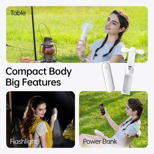 cumpără Ventilator portativ JisuLife F8 Plus, 11-46h, 4500mAh, 3 viteze, Roz (KF2331364) în Chișinău 