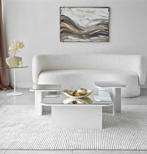 cumpără Măsuţă cafea Trendy Jazz, alb, set în Chișinău 