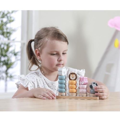 купить Головоломка Viga 44022 Sorter-piramidă din lemn Animăluțe в Кишинёве 