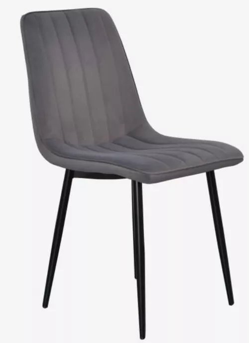 купить Комплект стол и стулья Evelin di Costacurta cтол DT-404-6B + 3 стула YTC-078B Bluvel-14 (Dark grey) в Кишинёве 
