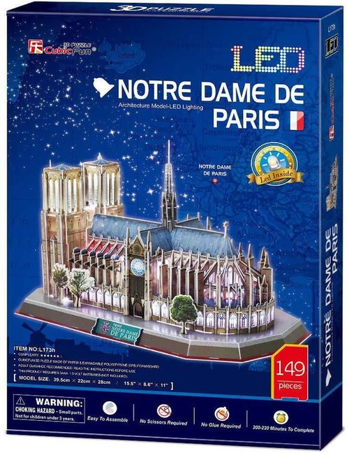 cumpără Set de construcție Cubik Fun L173h 3D Puzzle Notre Dame de Paris LED în Chișinău 