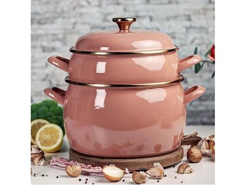 cumpără Cratiță Metalac 57056 Cratita emailata Mocha Mousse 18cm, 2.5L, capac din metal în Chișinău 