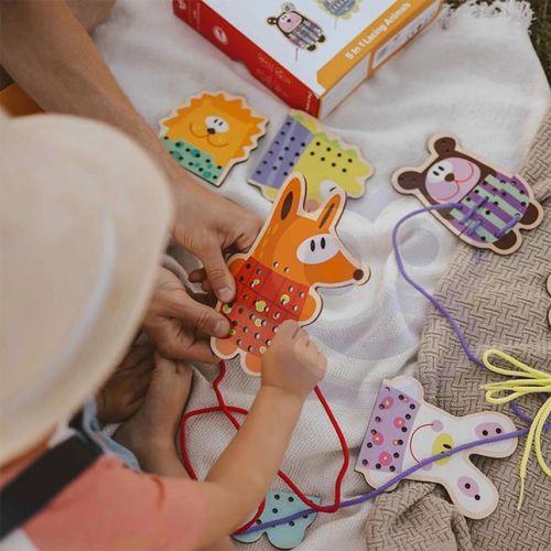 купить Игрушка Tooky Toy TL417 Jucărie din lemn Animale cu dantelă, 57209 в Кишинёве 