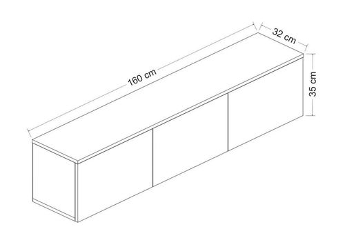 cumpără Comodă TV Trendy Iluminat cu neon, pin Atlantic în Chișinău 