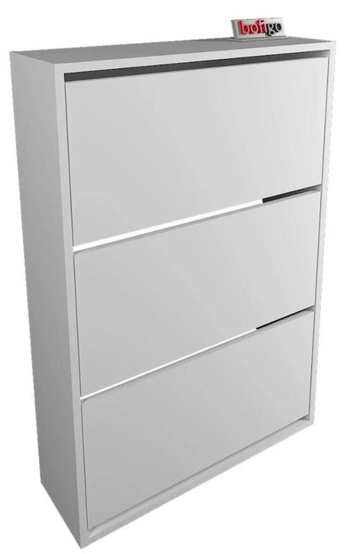 cumpără Raft pentru încălțăminte Nex Home Pantofar, 3 compartimente, 74x24x111 cm, Alb (18-03-01) în Chișinău 