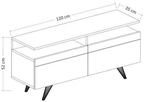 купить Тумба напольная для TV Trendy Berlin-120, Alb (GTR000191) в Кишинёве 