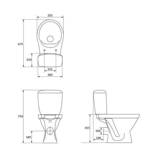 купить Унитаз Cersanit Cersania Simple On Slim ниж. подв. микролифт DRP в Кишинёве 