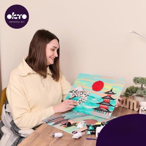 купить Набор для творчества Okto 10042 Tablou 3D cu plastilină ușoară 30x40сm, Japonia в Кишинёве 
