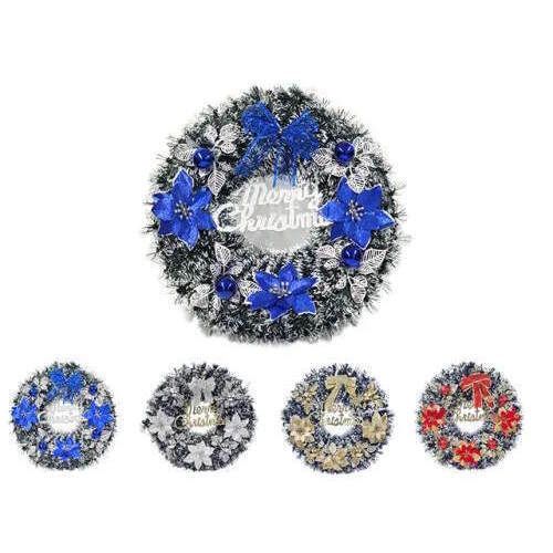 cumpără Decor de Crăciun și Anul Nou Promstore 35429 Coronita de Craciun Fericit cu zapada 50cm în Chișinău 