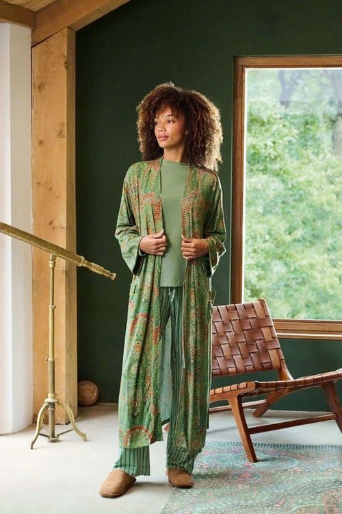 купить Домашний текстиль Pip Studio 51.510.899 Noa Kimono Jabali Green XS Green в Кишинёве 