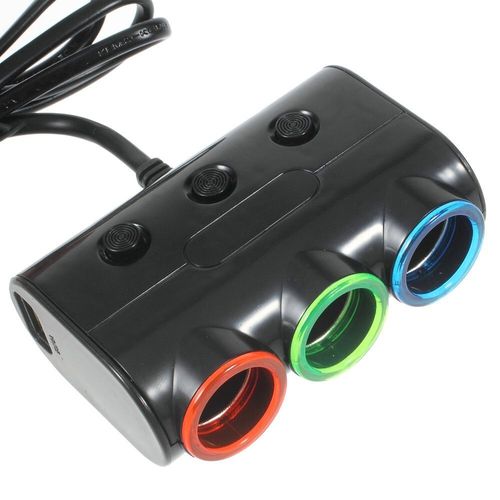 купить Разветвитель для прикуривателя Olesson NO.1523 черный Y15-95, тройник в Кишинёве 