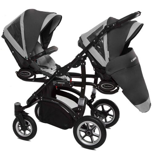 купить Детская коляска Babyactive Twinni 3в1 Silver в Кишинёве 