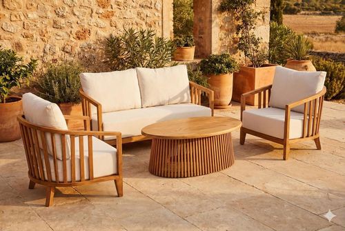 cumpără Mobilier pentru grădină SunYard Set York (canapea tripla, 2 fotolii, masuta) în Chișinău 
