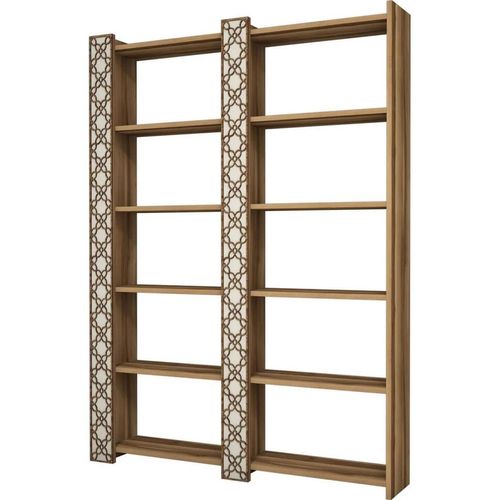 cumpără Raft de birou Trendy Orasul 2, Nuc, Smantana 124x170x24cm, raft de carti în Chișinău 