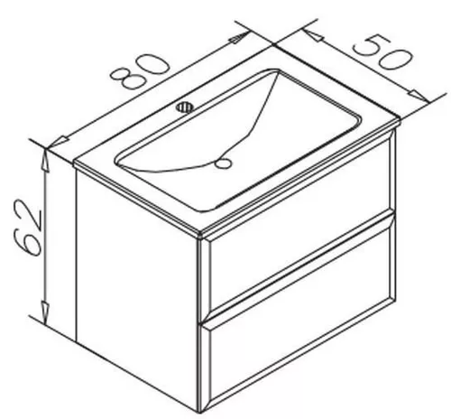 купить Шкаф под умывальник Orka Nuvola 80 Grey(310200200299) в Кишинёве 