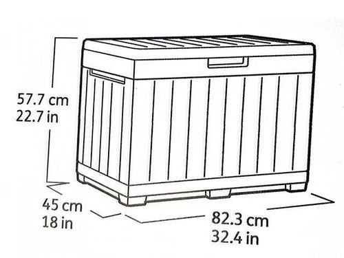купить Короб для хранения Keter 57688 Kentwood 190L, 82.3x45x57.7cm, nuc в Кишинёве 