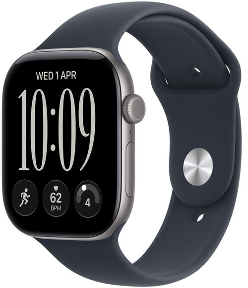 cumpără Ceas inteligent Apple Watch Series 12 GPS 46mm Space Grey Aluminium Case with Navy Blue Sport Band M/L MJEJ4 în Chișinău 
