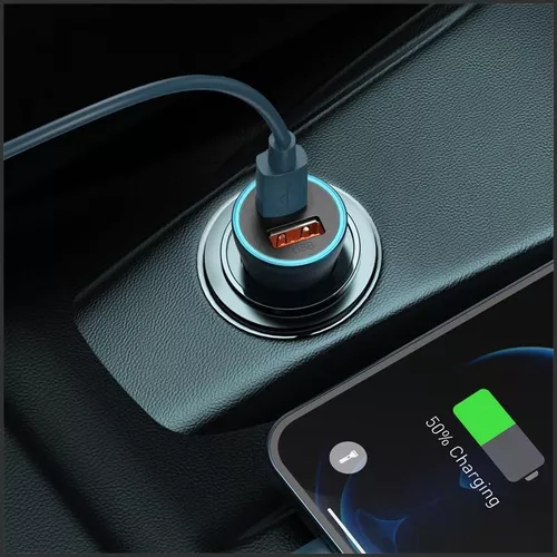 cumpără Încărcător pentru automobil Baseus CCJD-A03 USB Car Charger - Golden Contactor, 2xUSB (U + U), 40W, Blue în Chișinău 