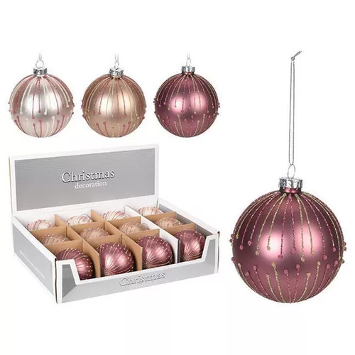 купить Новогодний декор Promstore 45834 Шар елочный стеклянный 80mm Брызги шампанского в Кишинёве 