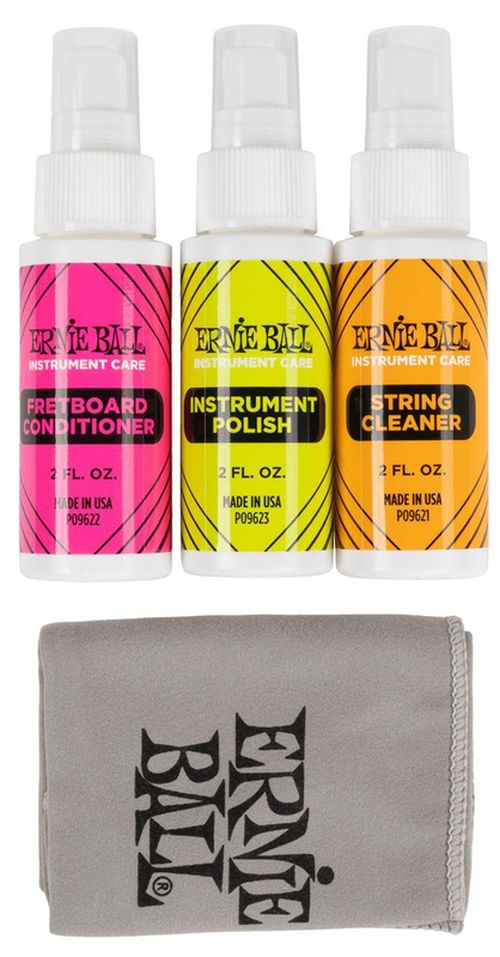 cumpără Accesoriu p/u instrumente muzicale Ernie Ball Instrument Care + Cloth - Kit pentru Curățarea Instrumentelor în Chișinău 